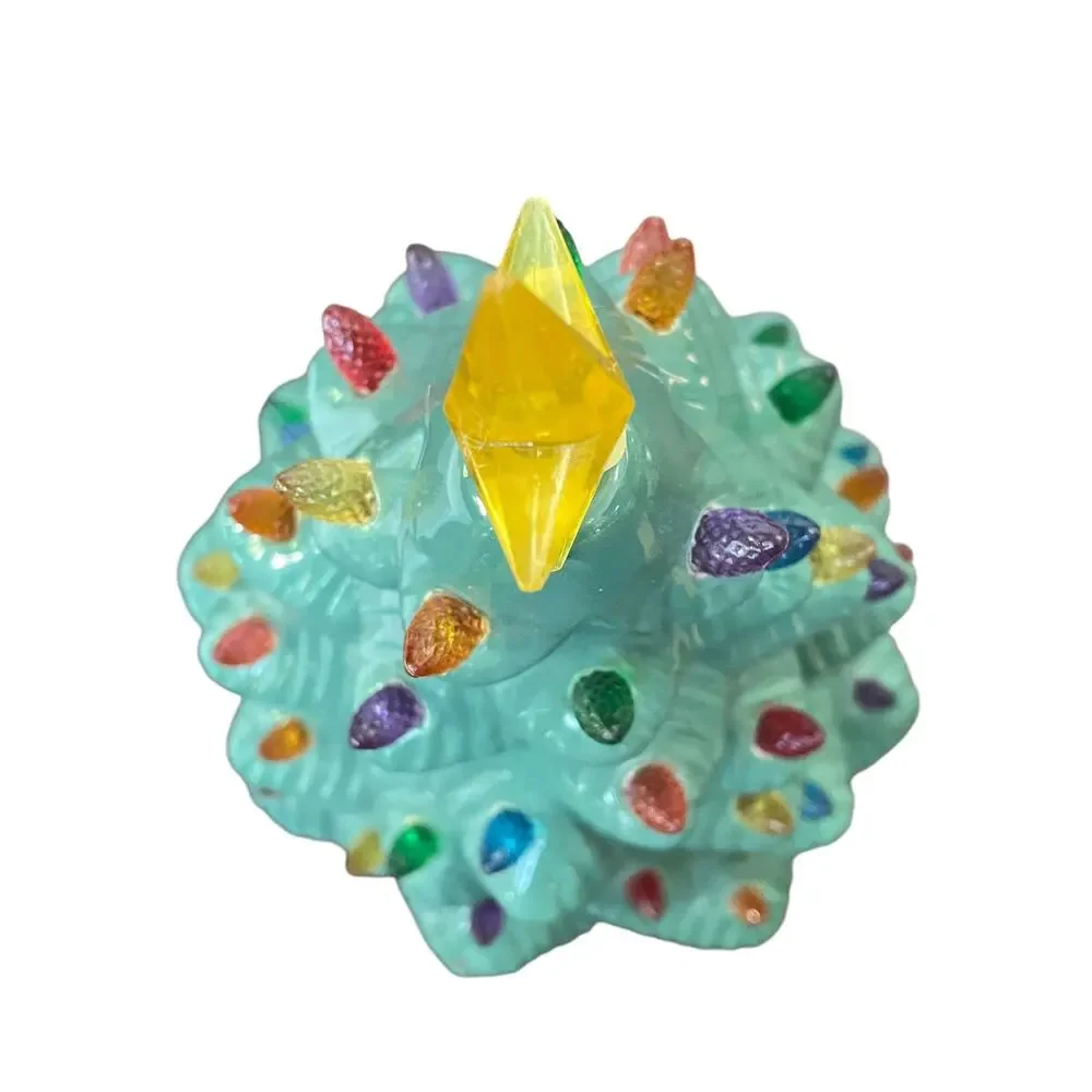 Mr Christmas Nostalgic Ceramic Tree 14” Star Top Multi Colored Lights & Box READ